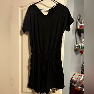 Zenana Black Shorts Romper